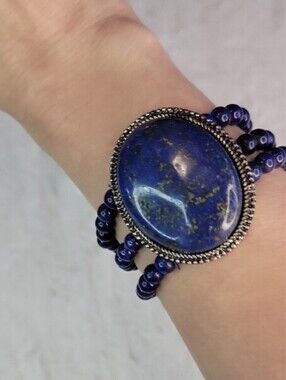 Lapis Lazuli Triple-Strand Bracelet